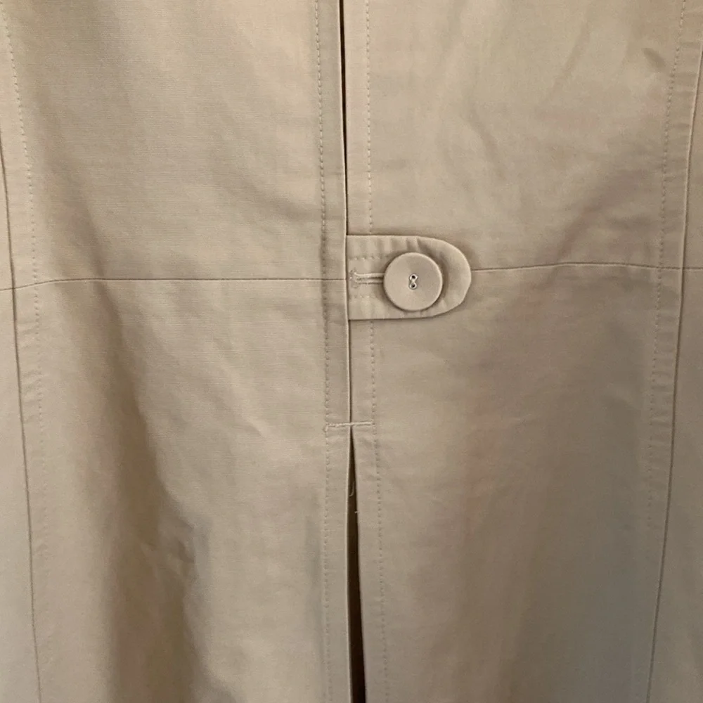 Ann Taylor Loft Women’s Trench Rain Coat Beige Size M Water resistant. Fall Coat - Picture 9 of 17